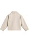 1050 Women's Double Pocket Zippered Short Cashmere Jacket Beige - 4