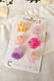 Set of 6 Starfish, Jellyfish, Fish and Flower Motif Mini Acetate Hairpin Clips - Gift Hair Clips