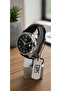 Men's Wristwatch Stylish Special Black Dial Black Leather Cord 30 Meters Water Resistant - 3