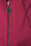 Women's Burgundy Seasonal Front Zipper Hooded Sweatshirt Set with Stone Detail and Accessories - 5