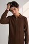 Boy's Zippered Polo Collar Ribbed Knit Sweater Trk11011 - 3