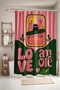 Sardine and Cat Patterned Bathroom Curtain, Shower Curtain, Bathtub Curtain 175X200Cm