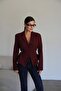 Blazer Jacket with Side Laces and Eyelet Detail - 4