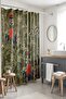 Green Ethnic Elephant Patterned Bathroom Curtain, Shower Curtain, Bathtub Curtain 175X200Cm - 5