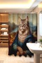 Mona Cat Patterned Bathroom Curtain, Shower Curtain, Bathtub Curtain 175X200Cm - 3