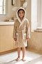 Hooded 100% Cotton Velvet Children's Bathrobe - 4