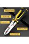 Scissors Heavy Duty, Professional Metal Cutting Shears with Ergonomic Handle, Durable Sheet M - 3