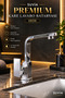 Square Faucet Set 3 Piece Chrome Kitchen Sink Bathroom Faucet Brass Body Premium - 3