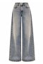 Premium Side-Stitched Palazzo Jean Trousers - Blue - 3