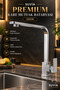 Square Faucet Set 3 Piece Chrome Kitchen Sink Bathroom Faucet Brass Body Premium - 2
