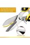 Scissors Heavy Duty, Professional Metal Cutting Shears with Ergonomic Handle, Durable Sheet M - 4