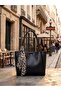 Women's Black Multi-Compartment Zippered Faux Leather Shoulder Bag with Scarf Gift Bag - 2