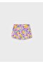 Baby Girl Combed Cotton Shorts Set with 2 T-Shirts Lilac - 4