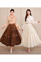 Women’s Elegant Velvet Lace Long Skirt - 2