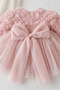Baby Girl Child 3D Rose Long Sleeve Tulle Bow Birthday Party Special Occasion Cotton Evening Dress 6-9 Months 5 Years - 4