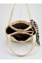 Women's Cream Multi-Compartment Zippered Faux Leather Shoulder Bag with Scarf Gift Bag - 3