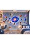 Space Themed Kids Room Wall Sticker Set – Astronaut and Planets