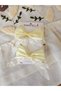 Set of 2 Yellow Mini Stoned Tulle Bow Girls' Hair Clips 7.5cm - Floral Tail Clip Hairpin - 3