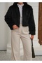 Premium Faux Fur Jacket Without Collar - 3