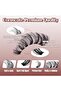 طقم رموش DIY D Curl مكون من 266 قطعة، رموش كثيفة وناعمة (مزيج 60D+80D)، رموش عنقودية للتمديد - 5