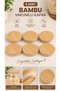 6 Pieces Vacuum Bamboo Jar Lid Leak-Proof Cover 6 cm Spice Jar Lid