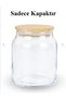 6 Pieces Vacuum Bamboo Jar Lid Leak-Proof Cover 6 cm Spice Jar Lid - 3