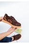 5514 Eren Shoes&Bag Genuine Leather Suede Lace-Up Daily Comfortable Light Sole Shoes Real Leather Suede Brown - 2