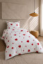 Mini Hearted Single Duvet Cover Set with Elastic Sheet - 2