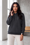 Women's Smoked Hooded Sweatshirt with Side Pockets, 3 Thread Count Soft Puff Fabric