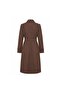 Shirt Collar Belted Brown Trench Coat 13751 - 8