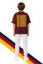 Children's Text Printed Burgundy T-Shirt and Gray Sweatpants, Tracksuit Set - 2