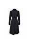 Shirt Collar Belted Black Trench Coat 13751 - 8