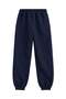 1051 Women's 3-Thread Fleece Inside, Lace-Up Waist, Elastic Cuffs, Sweatpants, Navy Blue - 3
