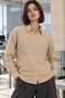 Women's Mink 100% Cotton Double Pocket Detailed Regular Shirt Classic Collar Flowy Comfortable Fit Shirt - 8