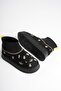 Women's Black Embroidered 5cm Thick Sole Casual Winter Boots - 8