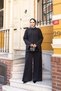 Mayra Premium Wide Leg Zippered Modal Single Jersey Double Hijab Tracksuit Set - 3