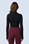 3-Black Half Turtleneck Finger Loop Long Sleeve Body/Blouse - Pack of 3 - 7