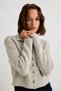 Melange Metal Buttoned Polo Collar Knitwear Cardigan Aw26Hi0031 - 3