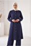 Women's Plus Size Ayrobin Two-Piece Set - Hijab Set Plus Size, High Collar with Buttons