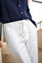 Sardis White 100% Linen Men's Trousers - 2