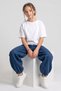 Girls' Elasticated Leg Cotton Waist Adjustable Jeans - 2