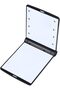 LED Lighted Travel Makeup Mirror,Compact Mirror with1x/2x Magnification, Dual Sided Vanity Mirror with Lights Portable Illuminated Folding Tabletop Mirror,Handheld Pocket Bag Mirror (Black)