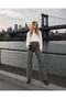 Women's High Waist Faded Effect Vintage Belted, Waist Tassel Leg Tassel with Lycra Palazzo Jean - 5