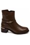 2352411K Genuine Leather Heeled Classic Women's Boots - 5