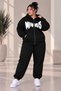 Unisex Large Size Oversize 3-Piece Tracksuit Set – Printed Zipper Hooded Sweatshirt, T-Shirt, and Sweatpants L XL 2XL 3XL 4XL 5XL 6XL 7XL - 3
