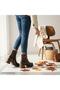 2552504K Genuine Leather Thick Sole Heeled Casual Women's Boots - 5