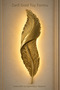 Gold Feather Model Led Sconce 7W 220V Electric Wall Lamp Modern Decorative Lighting Living Room Bedroom Corridor Entrance Hall Living Room Wall Sconce Indoor Decorative Led Lighting - 2