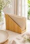 Line Natural Bamboo Napkin Holder – Desktop Upright Napkin Dispenser and Service Organizer - 3
