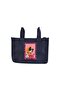 Hande Dizayn Valentine's Mother's Day Navy Blue Mini Tote Bag Pinterest Model Strap Shoulder Bag - 2