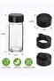 Spice Jars with Labels, 4 oz Glass Lids, Box set Stickers, Collapsible Funnel, Pens (24 PCS - 2